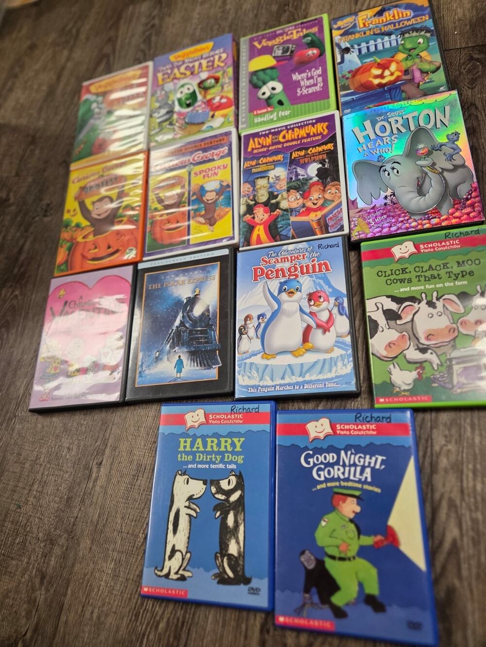 Curious George Veggie Tales Scholastic Elementary DVD Movies Educational Lot